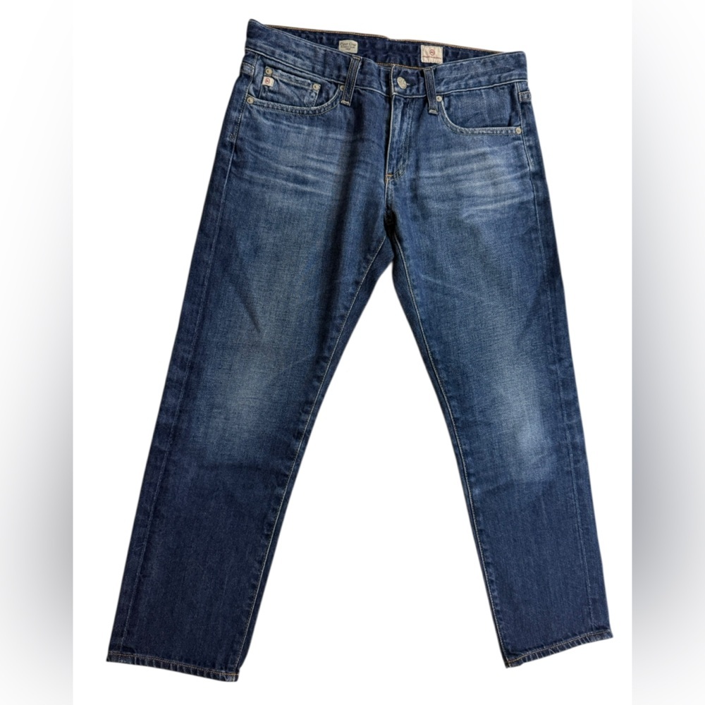 AG Adriano Goldschmied Piper Crop Jeans 27 Slouchy Slim Blue Denim Capri Medium
